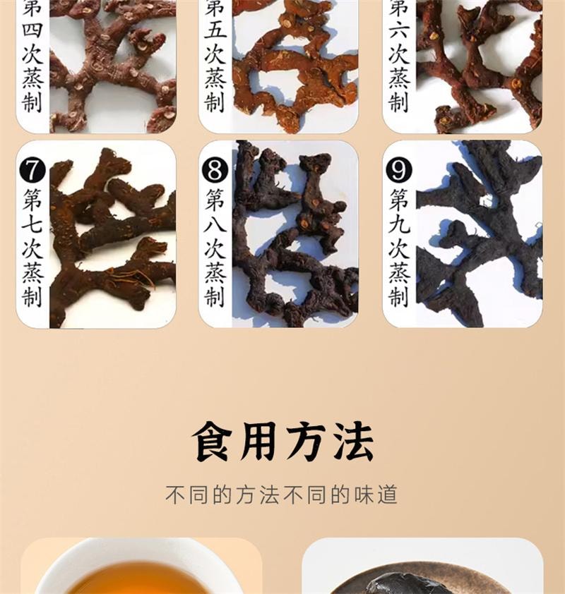 【中国直邮】 合为养 黄精九华山九蒸九晒黄精果即食泡水非中药材 九华山黄精250g*1罐