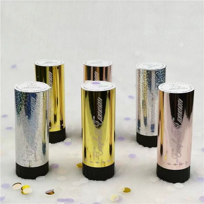 【中國直郵】FOXTAIL 婚禮手推小禮砲 生日派對噴花筒氛圍手持 六個裝-金色 1件|*預計到達時間3-4週