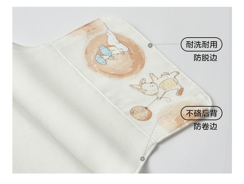 【中國直郵】bc babycare Misia-24*42cm(3條裝)隔汗巾兒童純棉墊背巾寶寶吸汗巾紗布