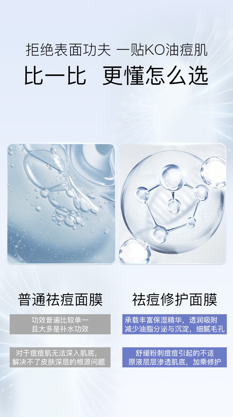 [中国直邮]BEDOOK比度克祛痘控油保湿补水面膜 8片