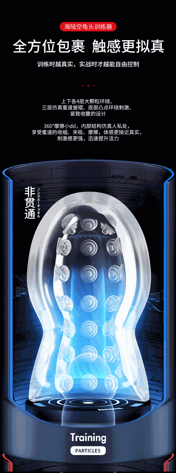 【中国直邮】夜樱 YEAIN 海陆空4代 男用全自动震动器 3蛋强震版
