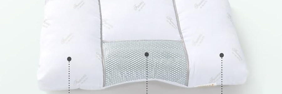 FUANNA富安娜 艾草麦饭石防螨枕头 分区枕 抑菌草本枕 70*45cm