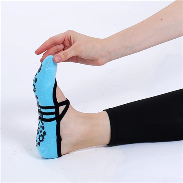 Anti-skid Fitness Yoga Socks Girls Women Pure Cotton Excellent Elasticity Comfortable Dance Socks Gray 1 Pair