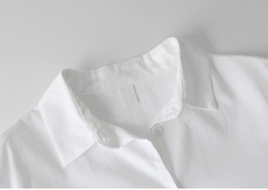 【韩国直邮】CHERRYKOKO 学院风基本款纯色舒适系带长款衬衫连衣裙 天蓝色 均码
