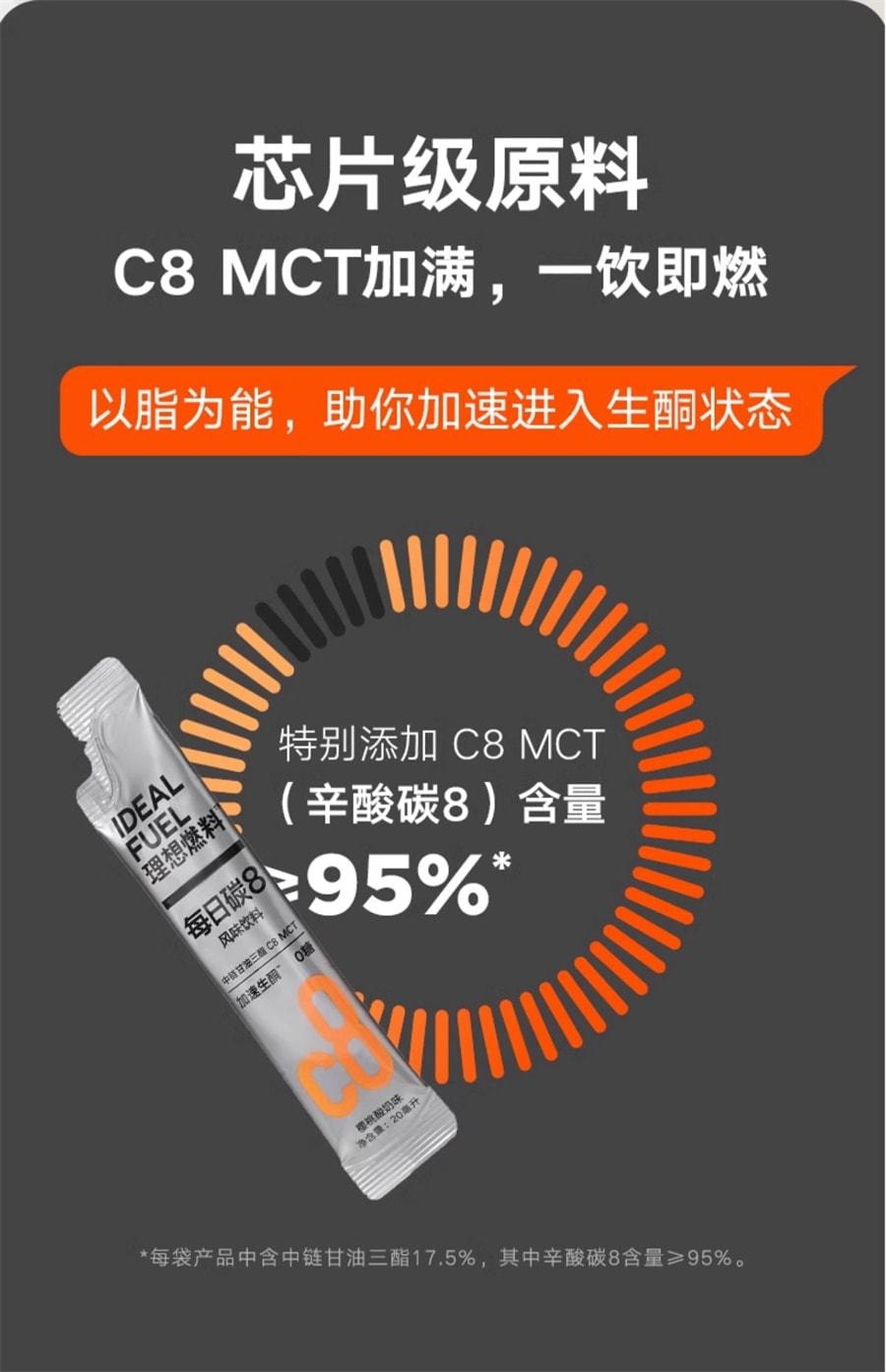 【中國直郵】 理想燃料 每日碳8櫻桃優格口味Keto快速生酮輔助入酮mct油 15包/盒