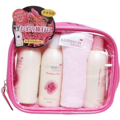 日本 SAMOURAI WOMAN 武士女 香檳玫瑰旅行套裝 4pcs