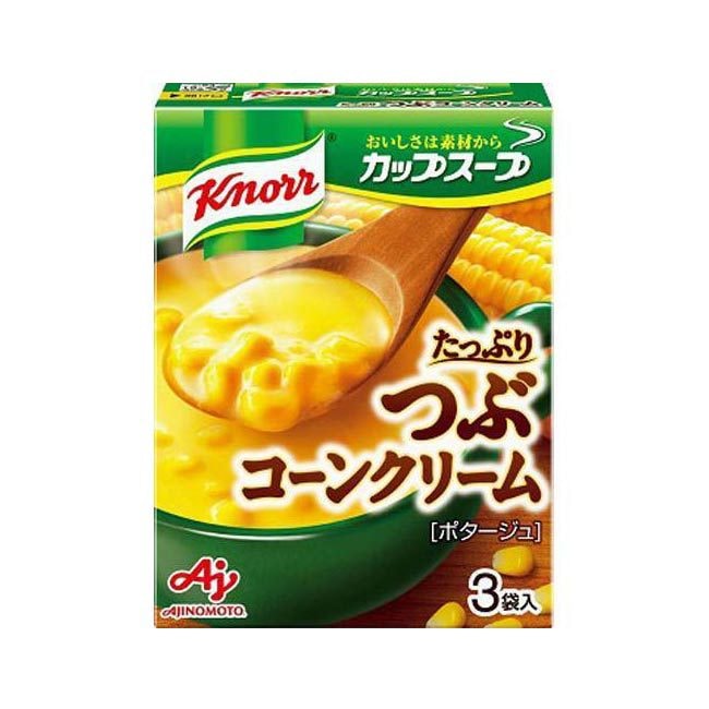 【日本直郵】AJINOMOTO 口味之素 濃厚奶油玉米口味 速食低熱即食濃湯速食代餐 3袋入