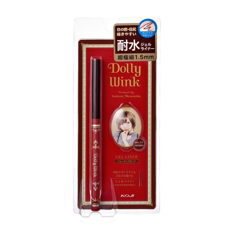 日本KOJI蔻吉 DOLLY WINK 防水超细眼线胶笔 #咖啡色 单支入