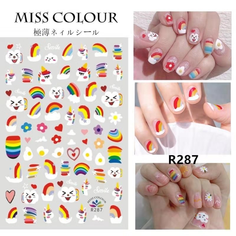 Cinderella's selection Yafeng nail stick manicure decoration rainbow cherry Decal #326