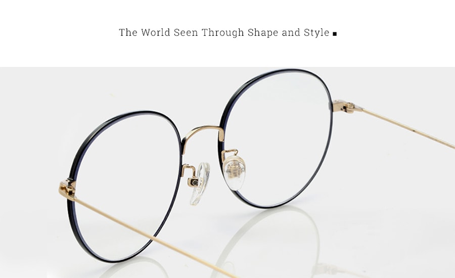 Digital Protection Eyeglasses: Black/Gold (DL72123 C2) - Lens Included