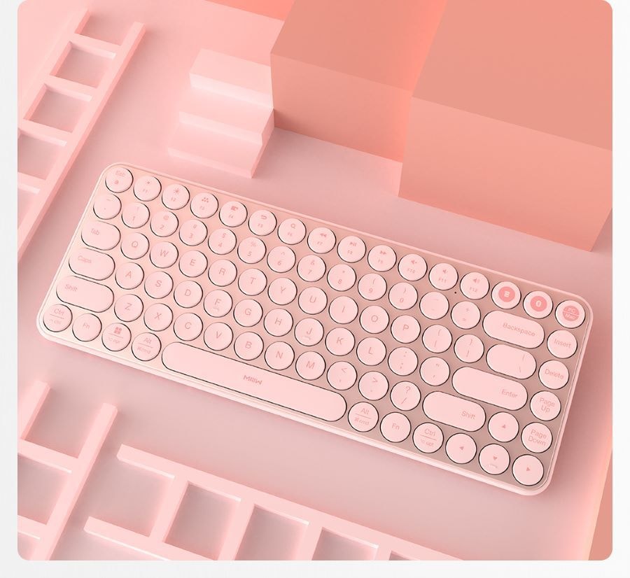 小米 米物MIIIW K07 雙模無線藍牙鍵盤粉紅色