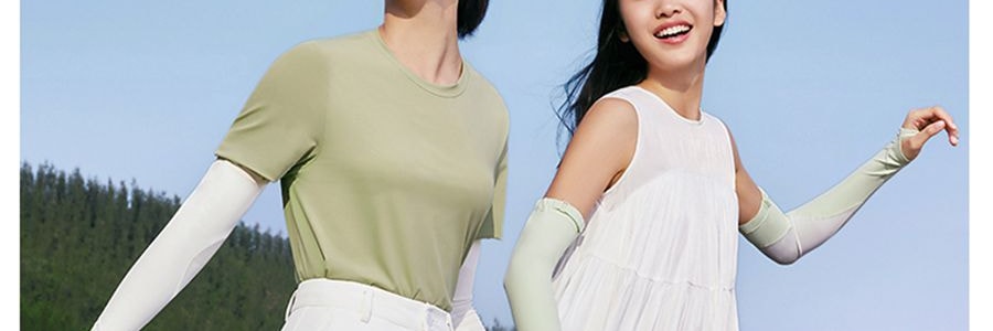 BENEUNDER蕉下 冰嶼系列 透漾防曬袖套 速乾材質出汗不黏膩 椰米白 M碼【周杰倫代言】