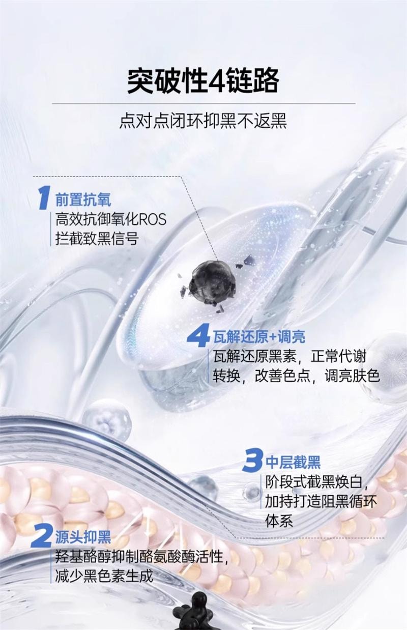 【中国直邮】 碧维斯 打斑美白丸全身美白淡纹祛斑谷胱甘肽葡萄籽褪黑丸40粒/盒