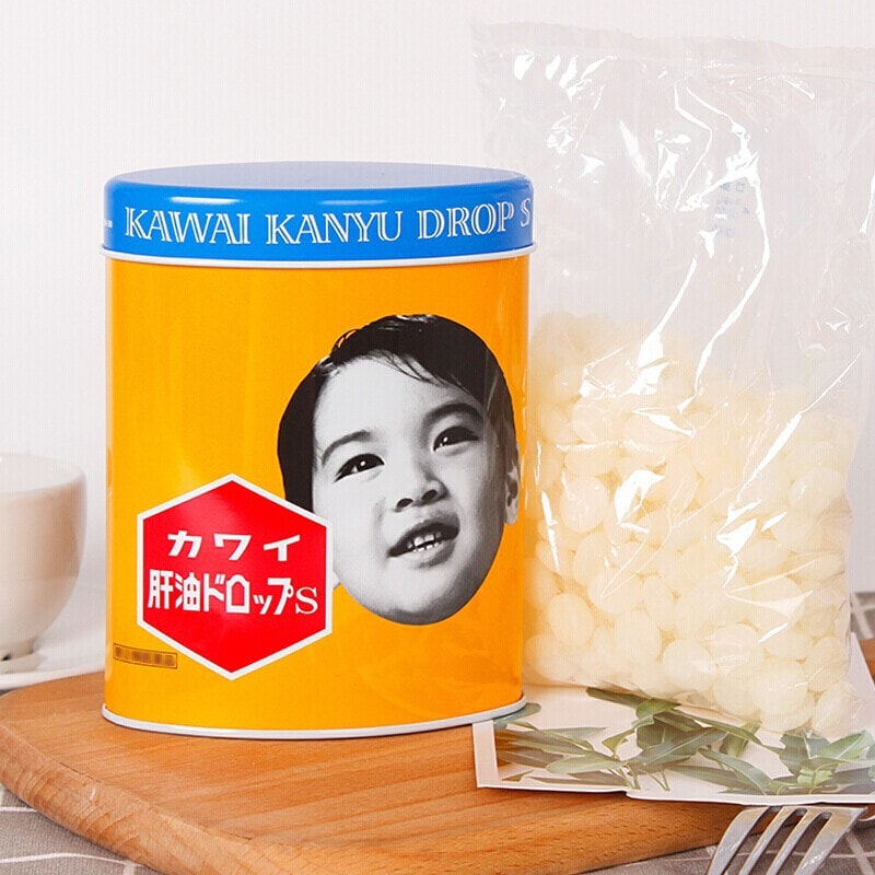 【日本直郵】卡哇伊 KAWAI 可咀嚼魚油肝油丸 維生素D+A 300粒(香蕉味)