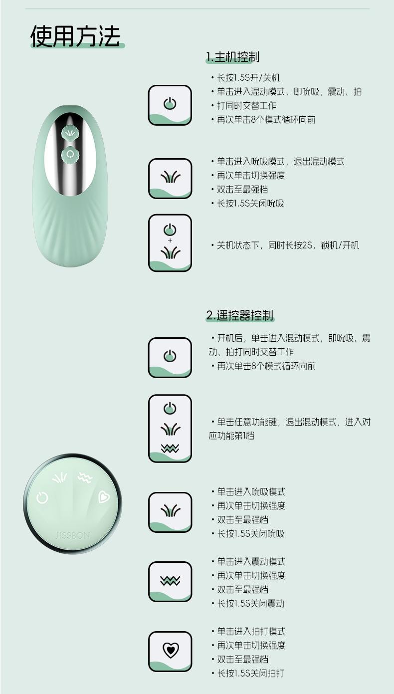 JISSBON傑士邦 Master唄嘻歡遙控跳蛋穿戴靜音砲機 外出情趣玩具 湖蘭色1件