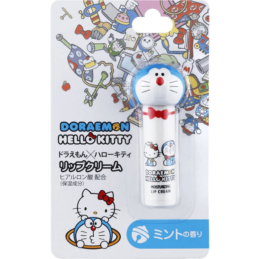 日本 SANRIO 哆啦A夢 X 吉蒂貓透明質酸保濕潤唇膏 ( 薄荷香) 4.5g