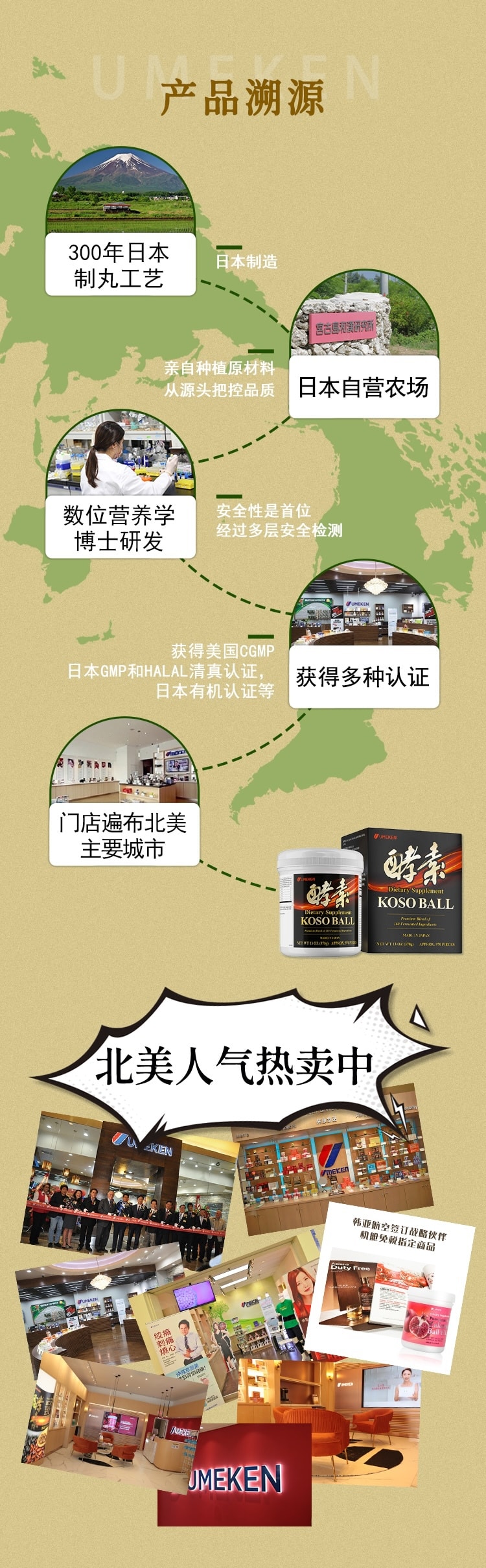 【日本產】UMEKEN 酵素丸【升级版】370g 【减肥排毒】【通肠排便】【 美容养颜】【 帮助消化吸收】【 提升肠道健康】 160种天然成分的精华 巴西原始森林【 日本顶级发酵科学的结晶 】