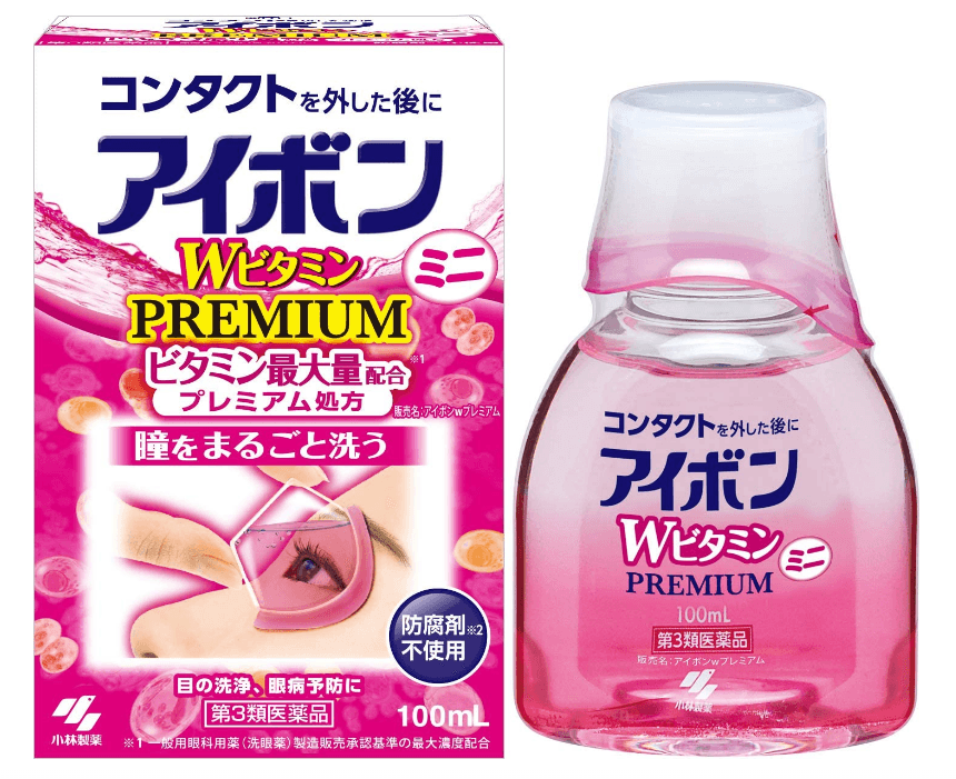 【日本直郵】KOBAYASHI 小林製藥 EYEBON 維生素型洗眼液W 迷你款 100ml 粉紅清涼度3-4