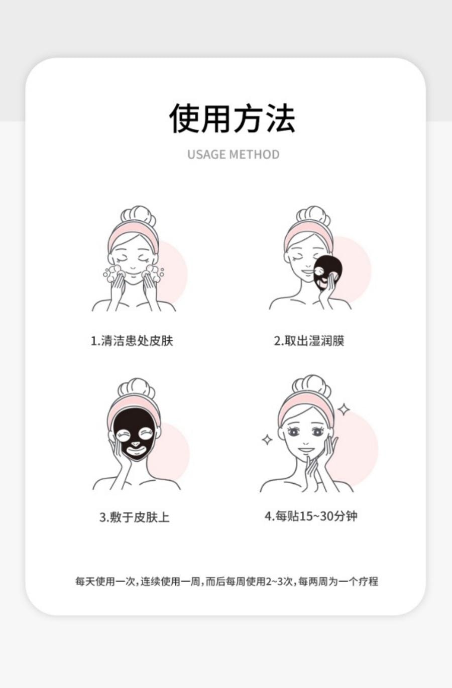 Medical Recombinant Human-Like Type III Collagen Face Mask 5 Sheets