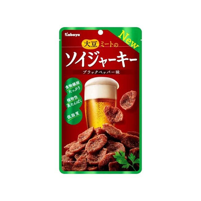 【日本直郵】Kabaya卡巴也 大豆乾低脂 含植物蛋白 膳食纖維 黑胡椒口味 45g