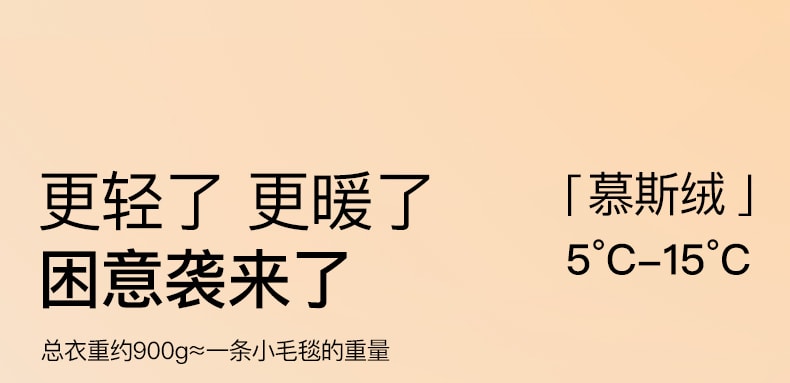 【赠品】lastpiece 中国 ubras 慕斯绒条纹圆领套头家居服套装(女款)-白色-L