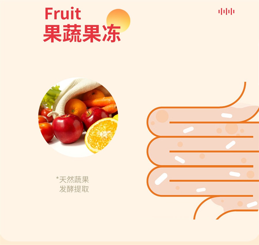 【中国直邮】青青畅 白芸豆果蔬酵素益生元孝素soso果冻 升级加强版 21g*5条