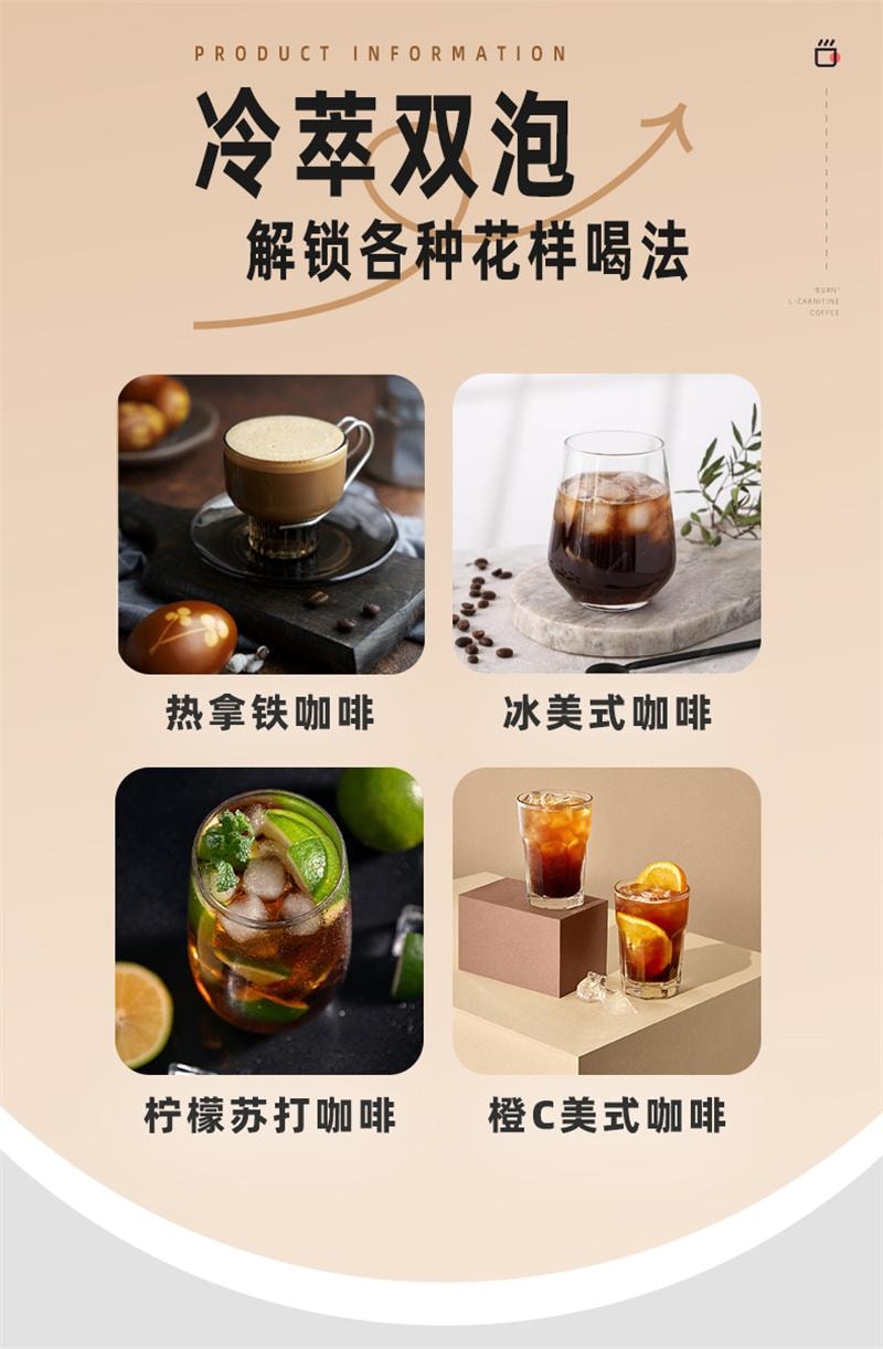 【中國直郵】 碧生源 左旋肉鹼濃縮黑咖啡10g*10袋/盒食品瘦身減肥男女減肥專用美式咖啡