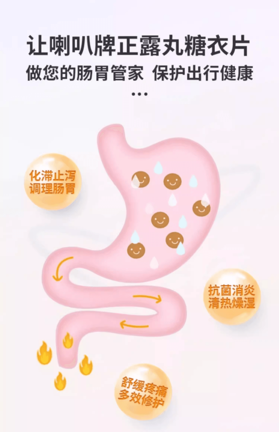 日本大幸药品喇叭牌正露丸糖衣84粒 便携装软便腹泻胃痛 止泻 无味白粒盒装