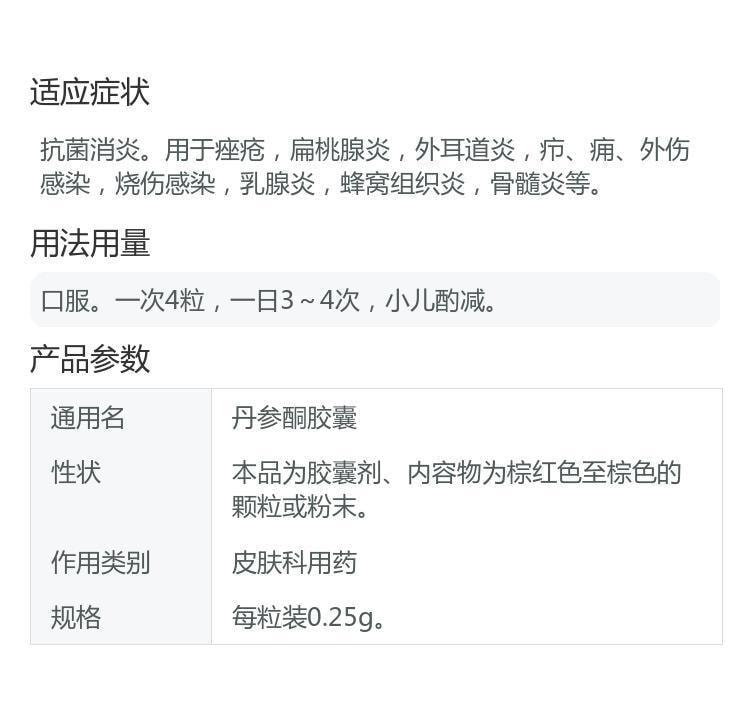 【中国直邮】 雾灵山 丹参酮胶囊 抗炎中药痤疮发炎消炎毛囊炎 36粒/盒(医师推荐拍3盒)