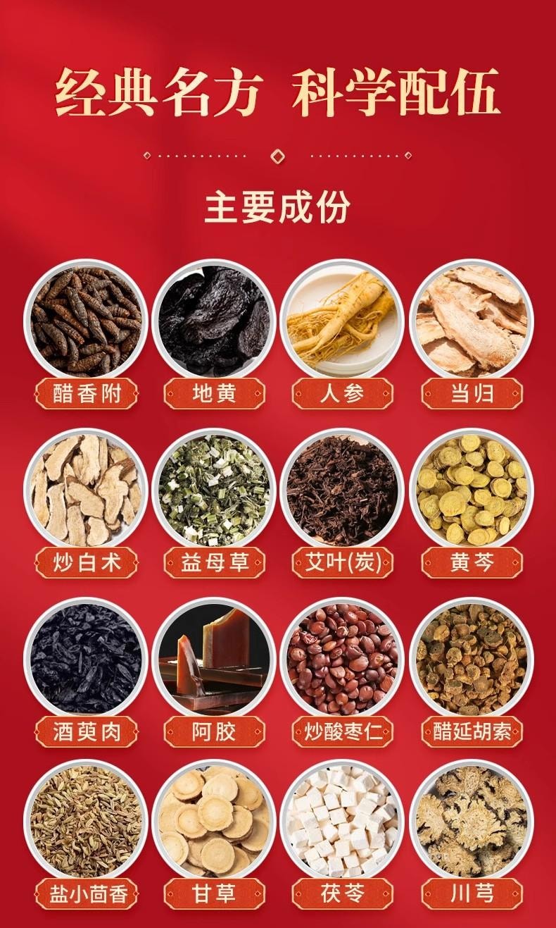 【中國直郵】 仲景 七製香附丸 經痛調理中藥養血調經疏肝理氣丸月經量少 6g*10袋/盒