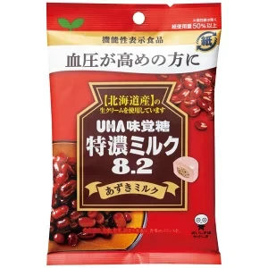【日本直邮】UHA悠哈味觉糖 特浓牛奶糖8.2北海道产奶油使用 红豆牛奶味85g