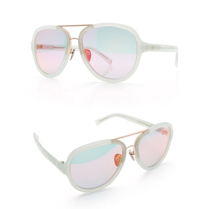 SUNGLASSES / AS027 / WHITE MINT PINK MIRROR
