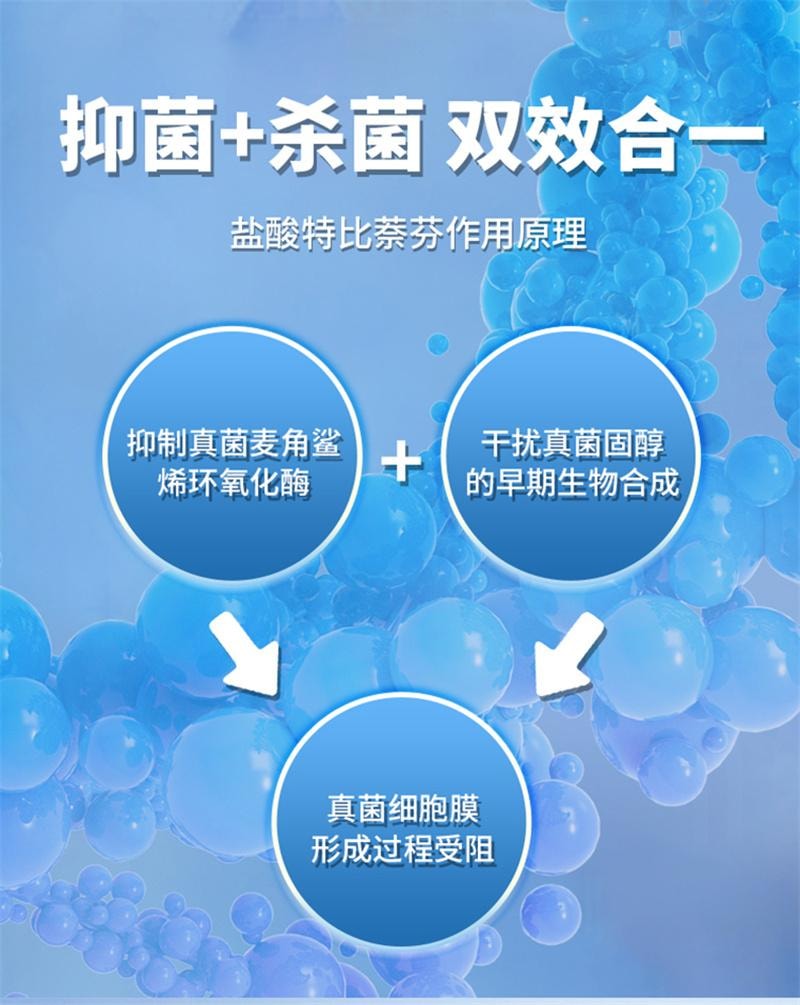 【中國直郵】 仁和 鹽酸特比萘芬乳膏 正品凝膠治療腳氣抗菌止癢殺菌腳癢腳裂藥膏 12g