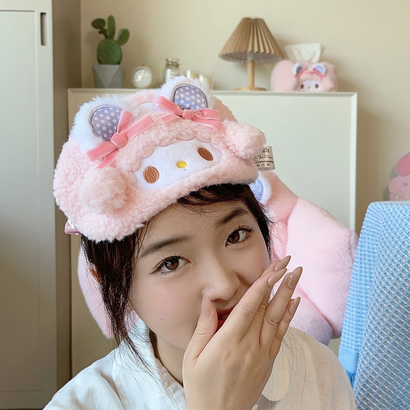 【中國直郵】 FOXTAIL 三麗鷗睡眠護眼罩 卡通可愛 毛絨眼罩 女生辦公室午睡遮光-必愛諾 1個*|預計到達時間3-4週