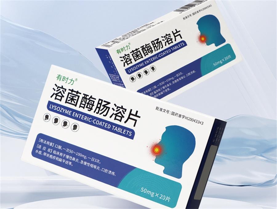 【中國直效郵件】 有時力 溶菌酶腸溶片 50mg*20片/盒