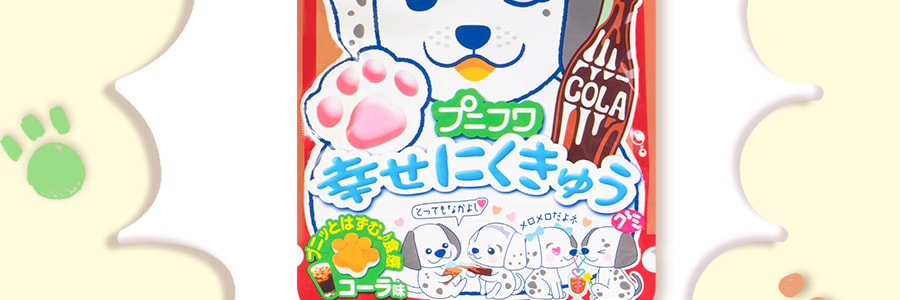 日本SENJAKU扇雀飴 動物腳印超萌軟糖 可樂味 30g