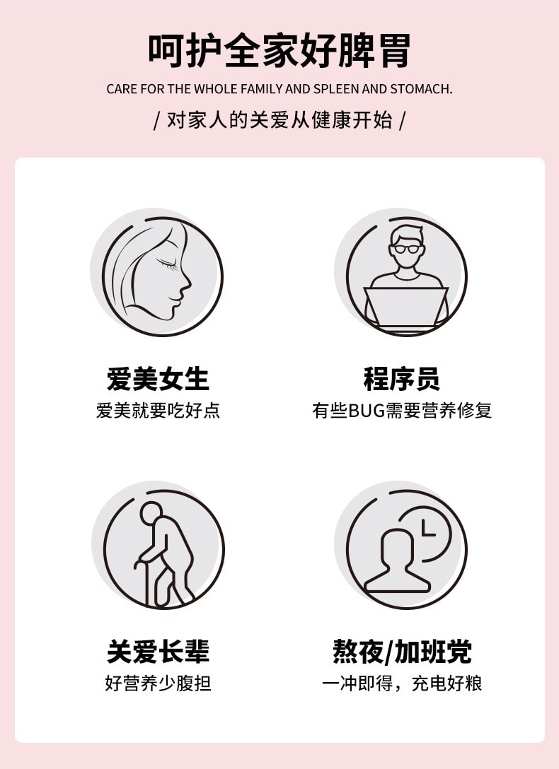 【中国直邮】过湾   富硒八珍粉代餐粉五谷杂粮营养早餐免煮冲饮即食古方八珍粉   20g*10袋