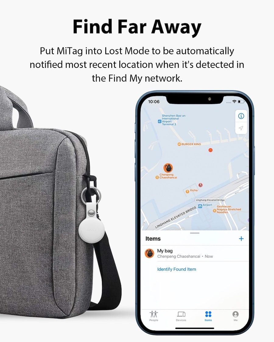 中国 M i L i MiTag 钥匙查找器标签 (仅限iOS) 棕色 3 Pack