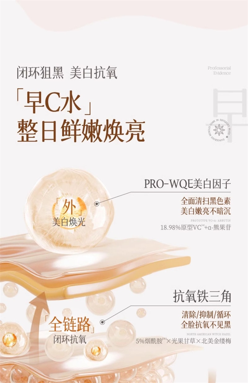 【中国直邮】 儒意 熊果苷爽肤水发光水 补水保湿去黄提亮收缩毛孔(A醇+虾青素500ml+VC+光果甘草500ml)