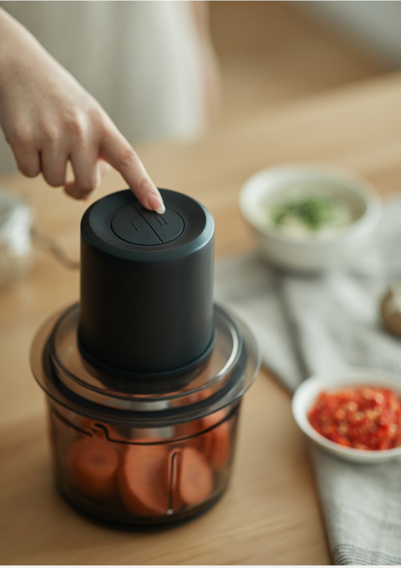 OLAYKS 1.2L 绞肉机家用电动小型多功能全自动搅拌机碎肉打馅蒜泥机 电压100-120V通用