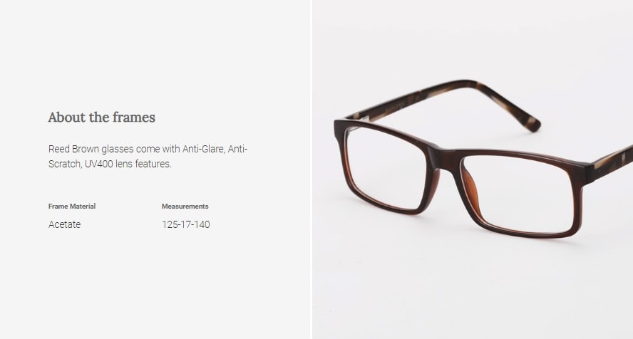 Digital Protection Eyeglasses: Reed- Brown (DL75006 C4) - Lens Included