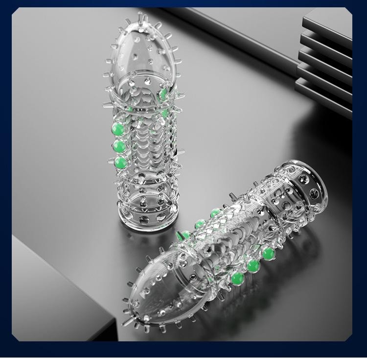 【中國直郵】 謎姬 龍鱗戰神狼牙套1個螢光款男用情趣用品成人房事用品