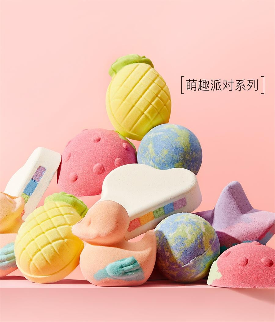 【中国直邮】 贝德美 儿童泡澡球婴儿浴球泡泡浴洗澡球沐浴球宝宝女浴缸盐球起泡  100g*6个