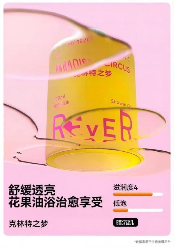 【中国直邮】REVER 滋润舒缓保湿持久留香焕白透亮沐浴露沐浴油 克林特之梦300ml