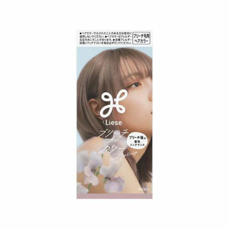 【日本直郵】日本 KAO花王 Liese 淺色頭髮泡沫染髮劑 豌豆灰色 108ml (黑髮需要先漂白)