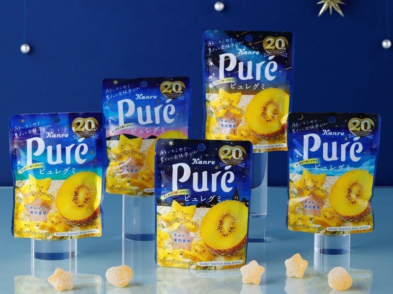 【日本直郵】 日本KANRO PURE 果汁彈性軟糖 獼猴桃味 56g 已更改包裝
