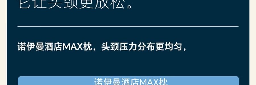 NOYOKE诺伊曼 记忆棉枕头 酒店升级款护颈减压 高枕10cm 【带双感枕套】 70*42*10cm