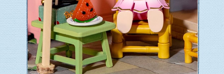 ROBOTIME若态 Nanci夏落闲庭小暑限定款 立体拼图模型摆件DIY小屋 含手办