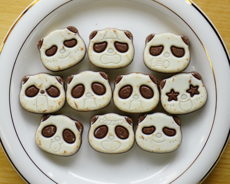 【日本直邮】DHL直邮3-5天到 日本KABAYA 熊猫形状巧克力夹心饼干 原味 47g