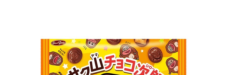 日本SHOEI DELICY 奶油夾心巧克力餅乾 96g【超萌巧克力次郎造型】